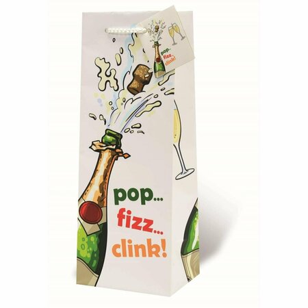 WRAP-ART Pop Fizz Clink Printed paper Bag with Plastic Rope Handle 17981